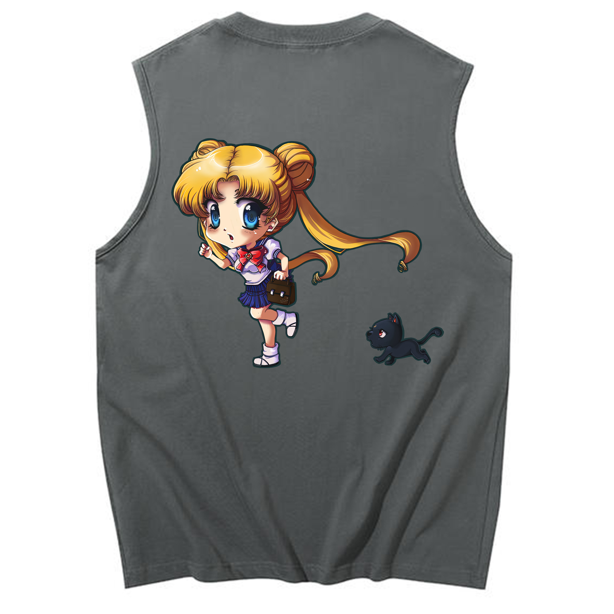 （画像用） 美少女戦士セーラームーン 愛野 美奈子 あいの みなこ Sailor Moon Aino Minako コットン100％タンクトップ（背面プリント）